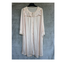 Vintage Shadowline Blush Pink Women's Robe Size XL With Pockets