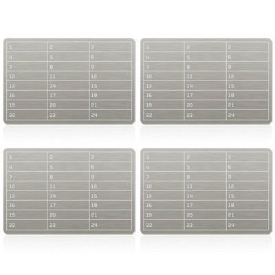Moxweyeni 4 Pcs Plates Steel Wallet Crypto Cryptocurrency Seed Storage Silver 
