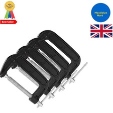 4 Inch Heavy Duty C-Clamp Set - 4PCs Steel Clamps for Woodworking & Welding