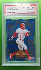 1998 Leaf - Deion Sanders #91 Fractal Matrix Die-Cut Diamond-Axis Executive RARE