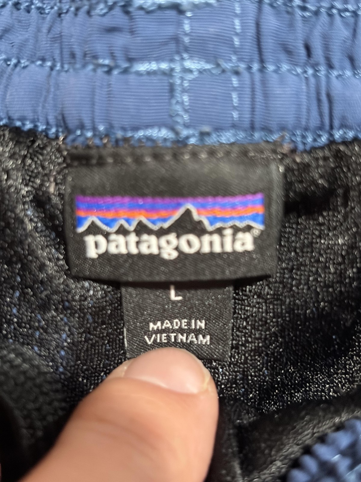 Patagonia Swim Trunks Mens Large Blue Elastic Waist Back Pocket Lined Shorts thumbnail 7