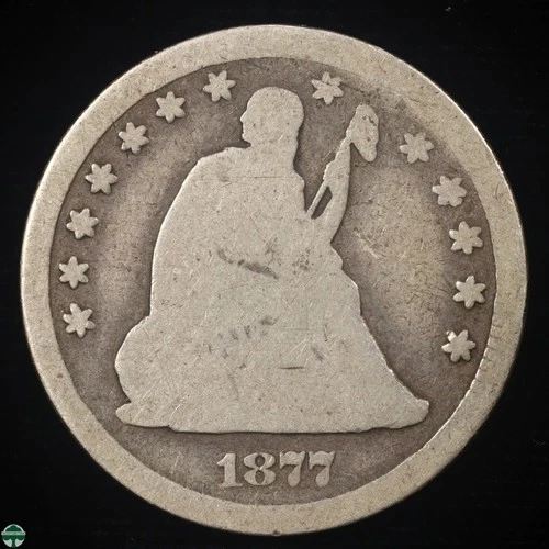 1877-CC Seated Liberty Quarter — photo from the most recent tracked eBay sale