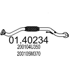 MTS Abgasrohr Auspuffrohr für NISSAN ALMERA II Hatchback (N16) ALMERA TINO (V10)