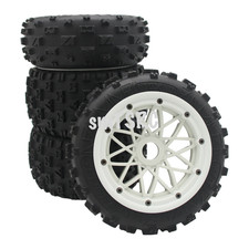 Knobby Tyres Wheel Hub Front and Rear  4pcs for 1/5 Hpi RV Km Baja 5b Parts RC