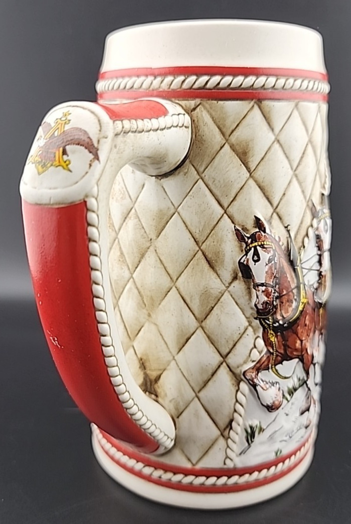 Anheuser Busch Budweiser CS63 Snow Capped Mountains Vintage 6 1/4" Stein 1985