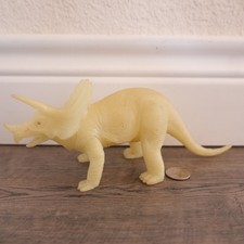 Vtg. Triceratops Dinosaur Figure 10" inch Glow in the Dark