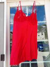 Women's Unbranded Babydoll Lingerie Satin Nightie Plus Size  1X Red Color.