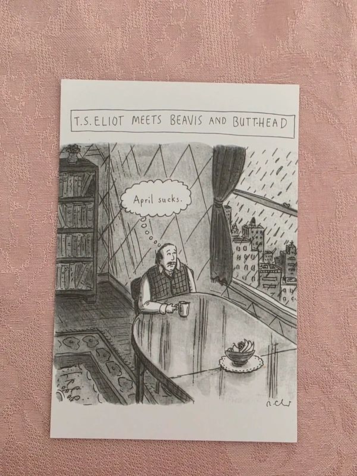 "T.S. Eliot Meets Beavis & Butt-head" Roz Chast-50 Postcard for All Occasions