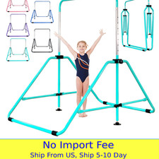 Foldable Gymnastic Bar for Kids Ages 3-9, 9 Height Levels, 200 lbs Weight Capaci
