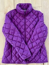 32 Degrees Women s Purple Puffer Jacket Size Small Lightweight Packable