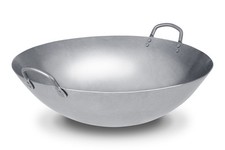 Craft Wok Extra Large 18-inch Heavy Hand-Hammered Carbon Steel Wok 731W87-18in