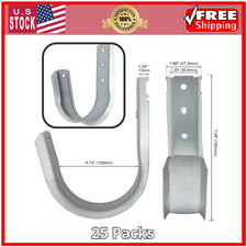 4" Heavy Duty Metal J Hook Cable Support Hangers for Wall Mount 25 Pack 