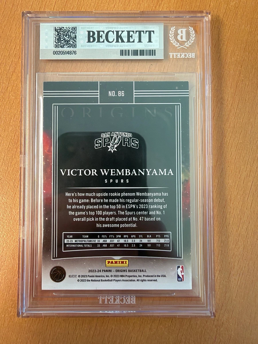 2023-24 Panini Origins - Victor Wembanyama #86 Blue /99 (RC) BGS 9