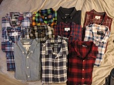 Paket Flanell Herren  Oberhemden Gr M L kariert s.Oliver C&A Smog H&M Identic