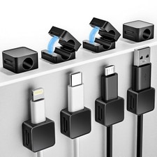 8 Pack Magnetic Cord Organizer Holder, Adjustable Cable Clips, Strong Adhesive