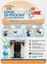 SinkShroom Black Ultimate Hair Catcher Snare Strainer for Sink by TubShroom