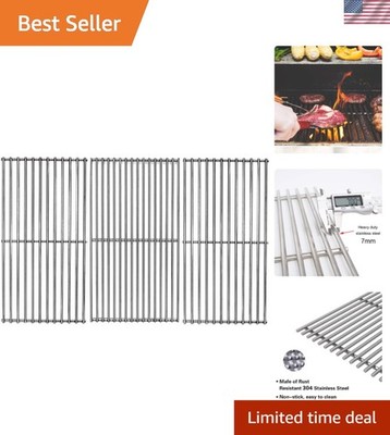 Upgrade Your Grill: 18 3/4'' Stainless Steel Cooking Grids - Fits Multiple Models