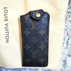 Auth LOUIS VUITTON Monogram Etui Lunettes Rabat Glasses Case M66544 Brown Gold