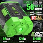 FOR EGO POWER+ BA2800T 56V 12.0AH Lithium ion Battery w/ Fuel Gauge UPGRADE