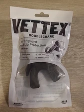 Vettex Doubleguard Mouthguard Adult Football Lacrosse MMA Boxing 25-B Black