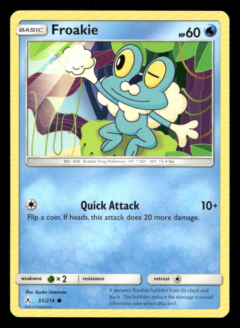 Froakie 51/214 Unbroken Bonds NM/M Pokemon