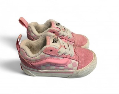 Vans Skate Shoes Slip On Todder Infant Baby Sz 5 Pink and White Sneaker (S675)