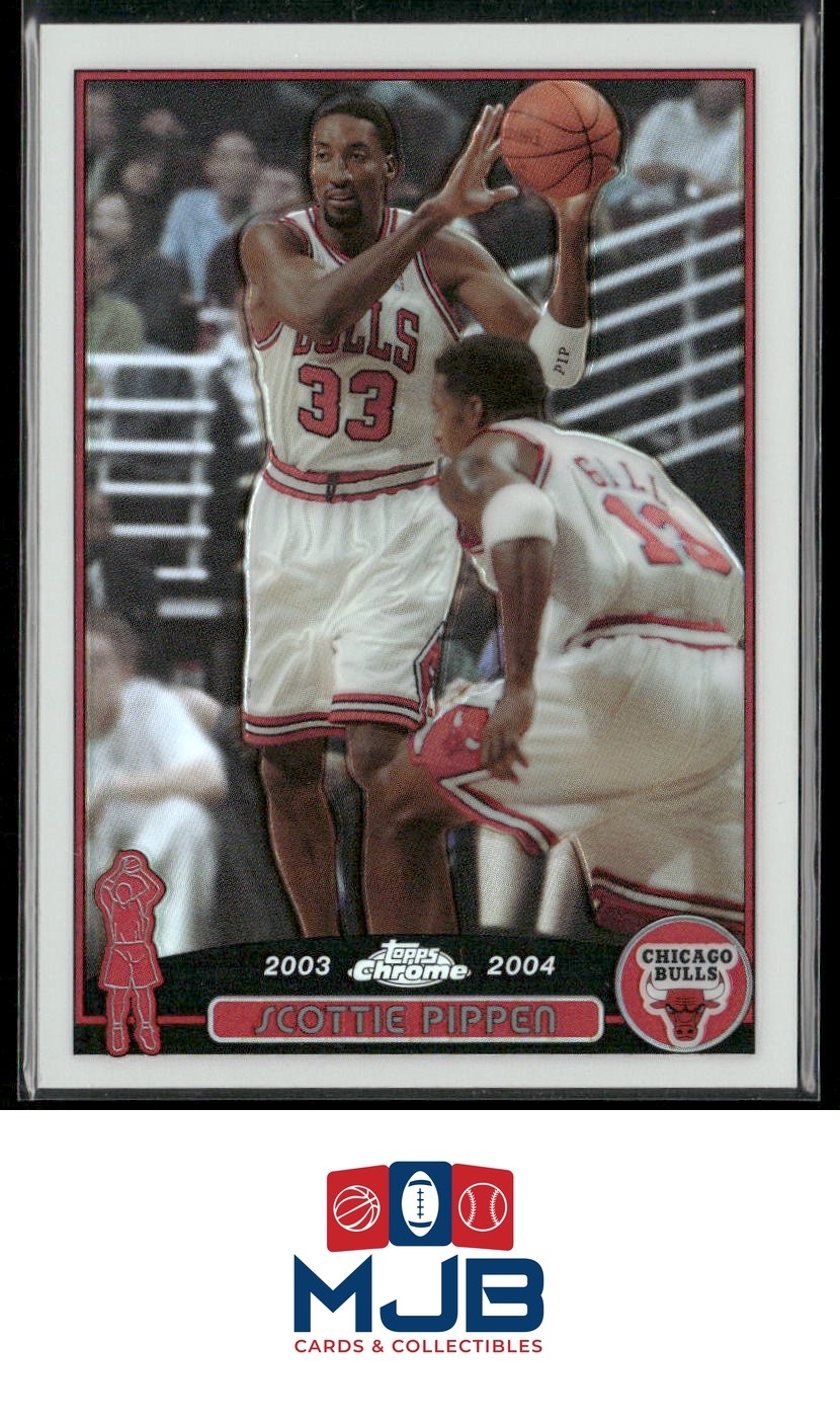 2003-04 Topps Chrome Scottie Pippen Refractors #49 Chicago Bulls