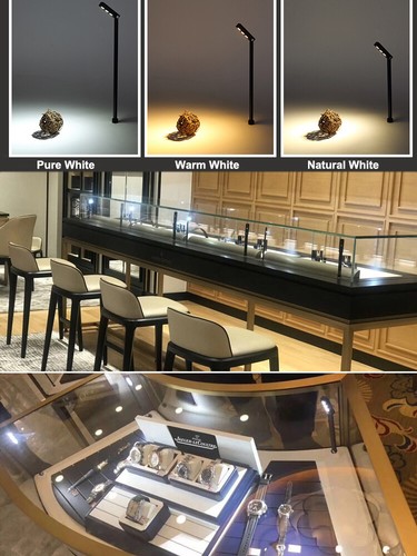 LED Cabinet Pole Lamp Fixtur Jewelry Store Exhibition Picture Display Light Gold - Picture 12 of 21