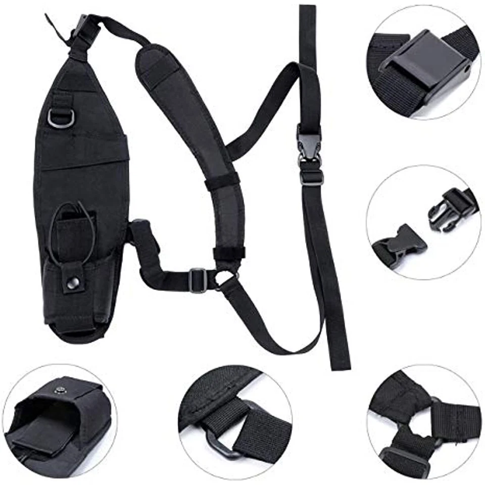 Universal Left Side Radio Shoulder Holster Chest Harness Holder for Radios - Image 3 of 4