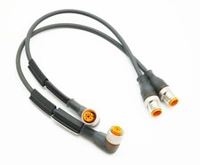 2x Lumberg RST 4-RKWT/LED F 4-225/0.3M 11848 4-Pin M12 Sensor/Drive -Unused-