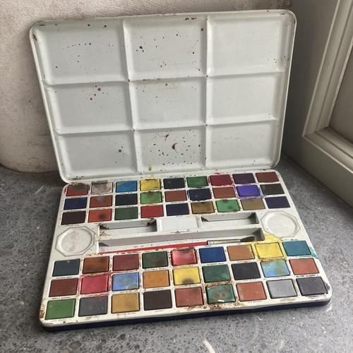 Vintage Page of London Künstlerkasten Aquarell Set - 54 Farben Maldose