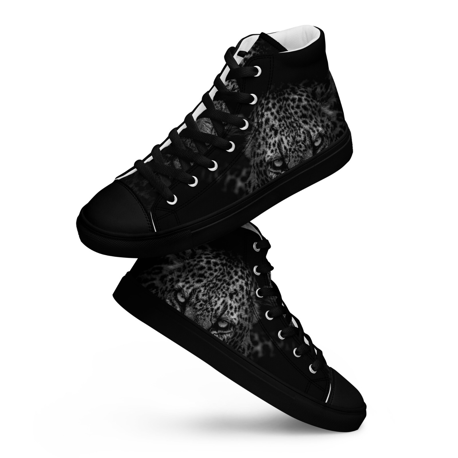 Men's Tiger Tag UVelsi Premium High Top Canvas Sneakers Italian Vogue Style