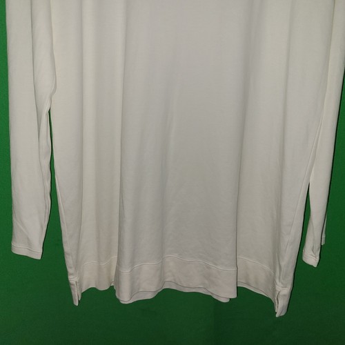 1007) NWOT J JILL small Simply Supima Scoop Neck Tunic tee ivory new S - Picture 4 of 6