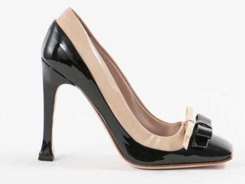 Neu Miu Miu by Prada schwarze & beige Lacklederpumps Größe 35,5 US 5,5 - Bild 2 von 7
