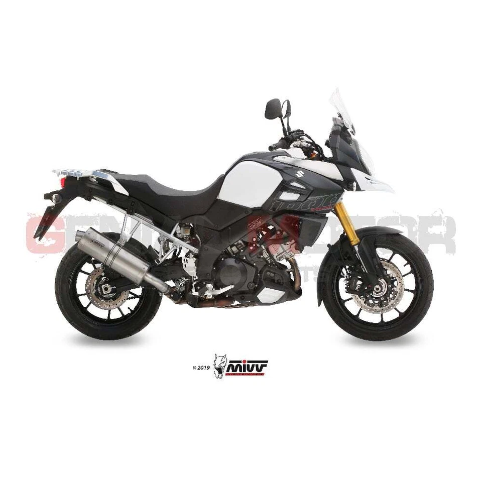 Mivv OVAL Silencieux Slip-on Classique Inox pour Suzuki DL1000 V-Strom 2014-2020 (S.042.LX2)