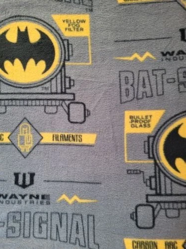 Nueva manta polar con estampado de Batman para bebé con borde de ganchillo aproximadamente 30" x 36" Foto 2 de 2