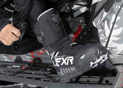 SALE - FXR ELEVATION DUAL BOA SNOWMOBILE BOOTS, BLACK, MENS SIZE