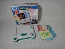 Vtech World Wizard Traveller W/ 20 Double Sided Cards Portable Electronic Trivia