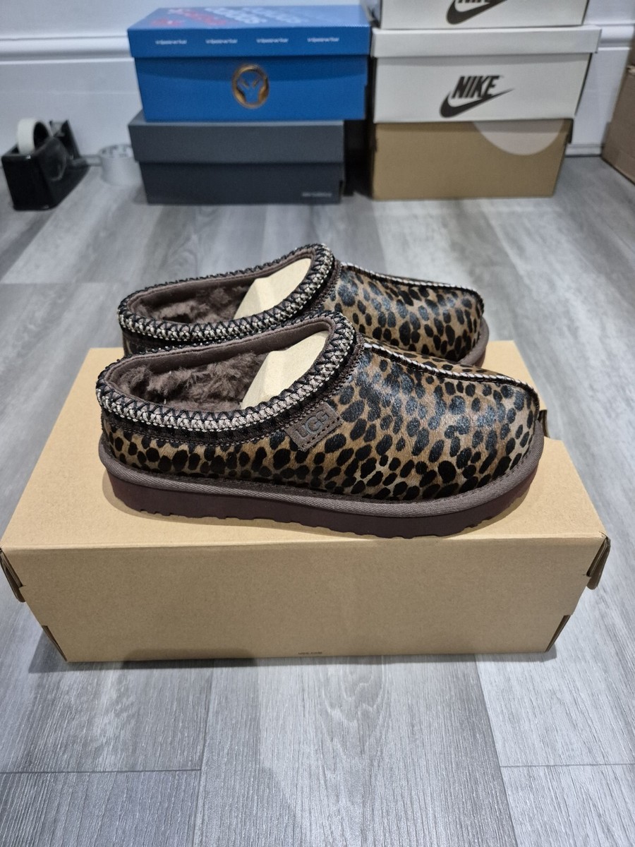 UK UGG Tasman Caspian Burnt Cedar Leopard Print Brand New