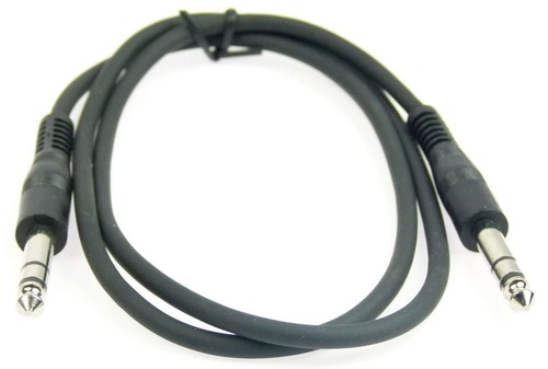4 Patchkabel 90 cm Symmetrisch Stereo Klinke Kabel 6,3 mm Klinkenstecker schwarz - Picture 2 of 4
