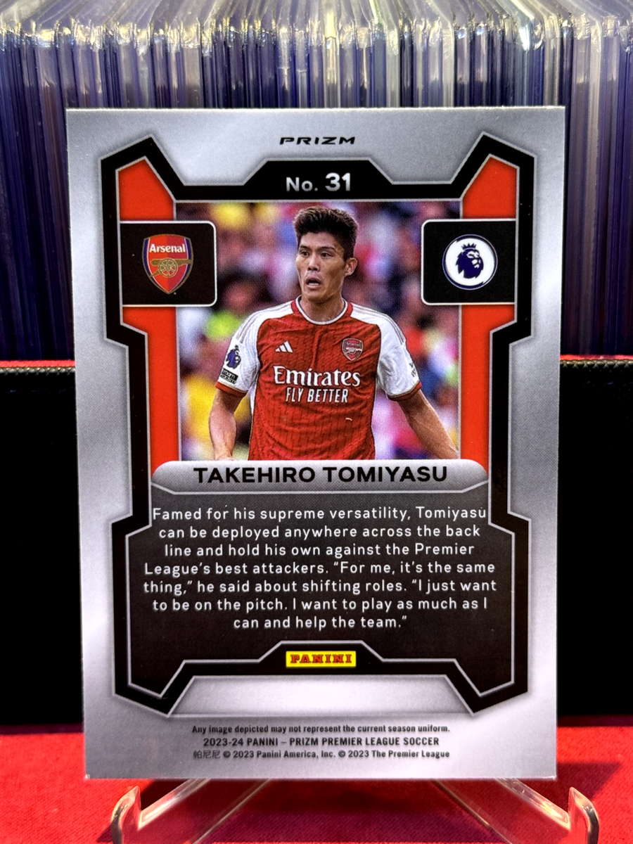 2023 prizm premier Takehiro Tomiyasu Red White And Blue #31