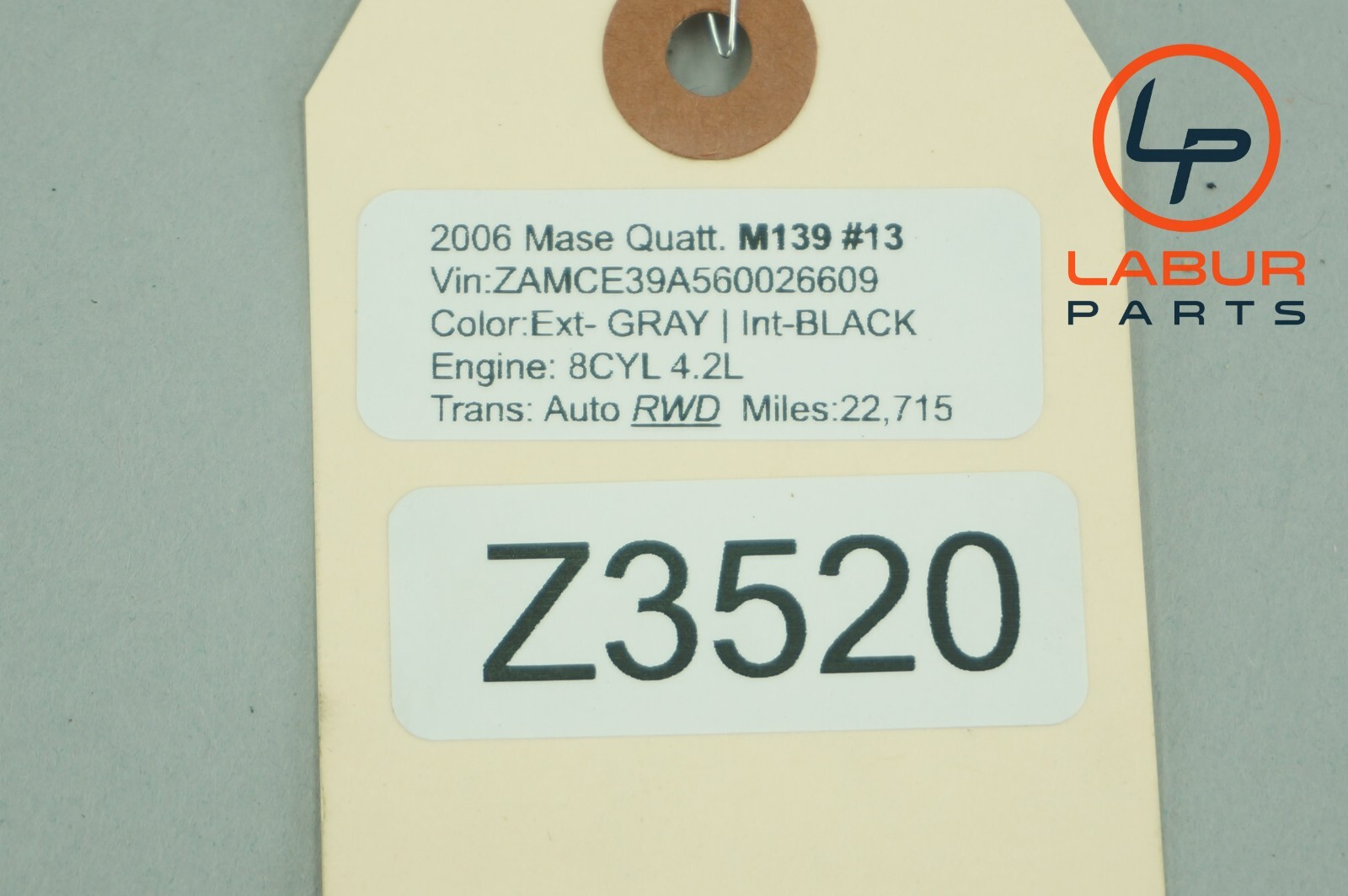 M139 05-07 Maserati Quattroporte Engine Radiator Cooling Fan Motor Z3520