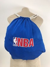 Rare NBA Drawstring Blue Red Cinch Bag Backpack Jersey Mesh Material