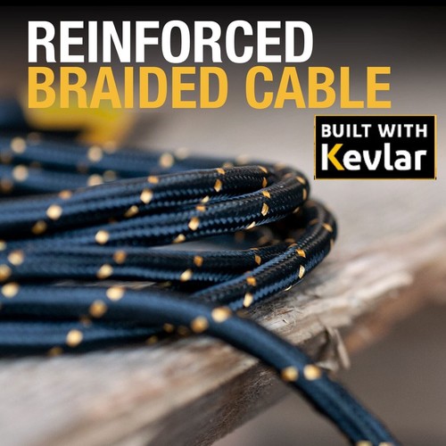 DeWALT Reversible Micro-USB to USB Cable — Reinforced Braided 10ft *NEW IN BOX* - Picture 3 of 7
