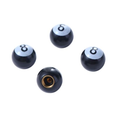 X4 Schwarz 8 Kugel Reifen Ventil Staubkappen für BMX Fahrrad Auto Motorrad Universal Fit