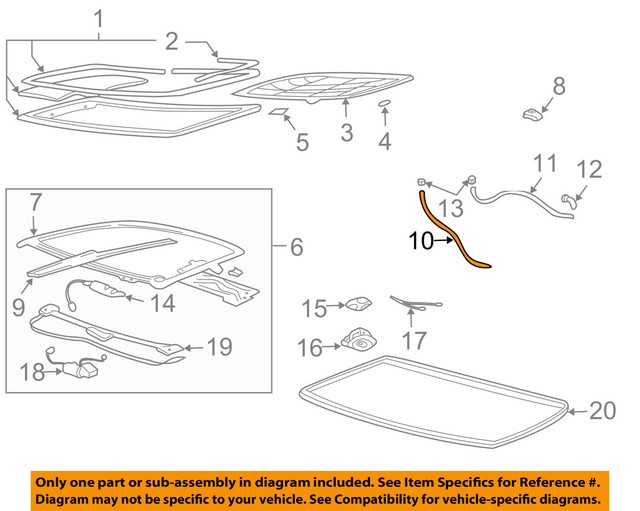 GM OEM SunroofDrain Tube 22636765 eBay
