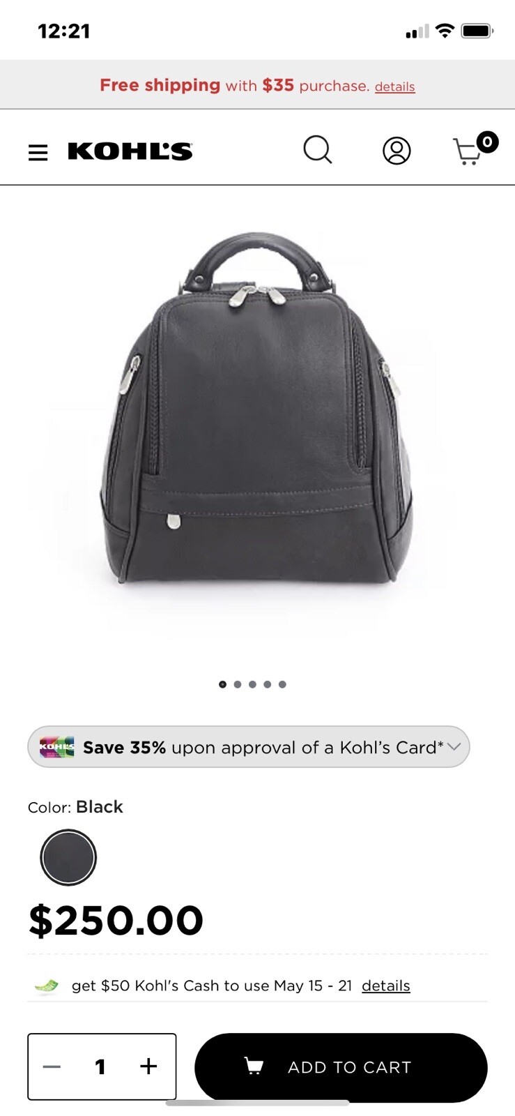 Royce New York Leather Sling Backpack Tan black