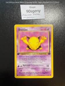 Pokemon TCG 1st Edition Drowzee 54/82 Team Rocket - Vintage WOTC Near Mint (NM)