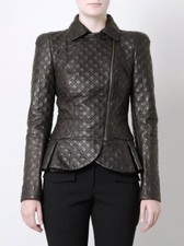 Original Lambskin Leather Jacket Motorcycle Quilted Jacket Genuine Fancy
