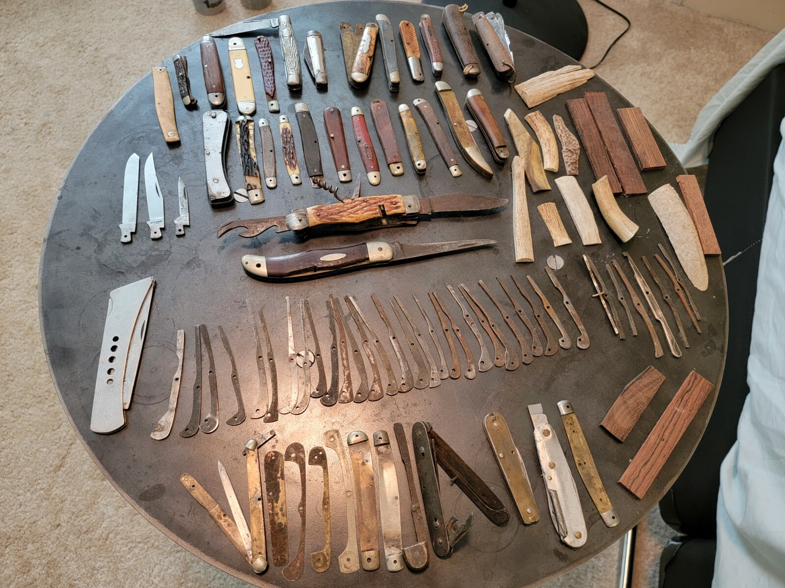 Vintage Pocket Folding Knife Repair Parts Lot Scales Browning Hammer